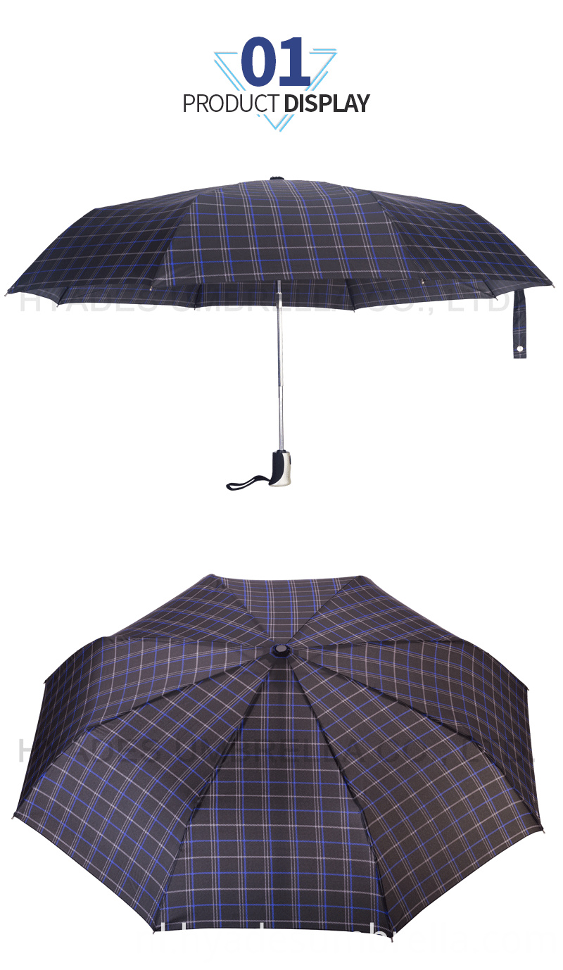 Productbeschouwing Pagina Check Print 3 Opvouwbare paraplu-details Product Descrption Page Check Print 3 Folding Umbrella Details